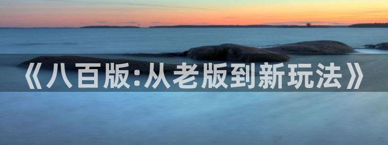 im电竞官网官网注册账号：《八百版:从老版到新玩法》